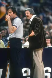 Head coach Kevin Loughery New York Nets looks on v the Washington- 1976 Photo 2