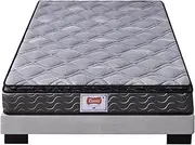 Luna 1680 Fire Retardant Queen Mattress Bedroom Furniture Soft Support Layer Medium Firmness Continuous Springs Polyester-Knitted Fabric with Cotton Pads and PU Memory Foam 23H x 153W x 203D CM Grey