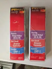 Filtrete Vacuum Cleaner Filter Hoover Eureka Dirt Devil TWO 2 packS #64810