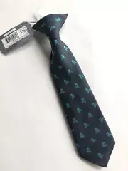 New Child Clip-On 2T-5T Blue SKULL & CROSSBONES Neck Tie Cherokee Halloween