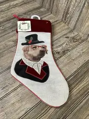 Ridgefield Home Yellow Labrador Lab Dog Christmas Stocking 21"