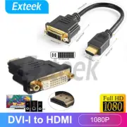 HDMI Male Plug to DVI Female Adapter DVI-I 24+5 Pin Dual Link Converter Cable AU