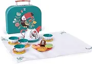 Hape DIY Tea Pot Set | Tea Party 15-Pieces Playset for 3+ Kids | Tea Cups, Teapot, and Accessories - Educational Montessori Toy for Toddlers and Children