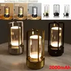 Crystal Lantern Table Lamp Rechargeable Dimming Touch Decor Desk Lamp Cordless