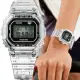 【CASIO 卡西歐】G-SHOCK 40周年Clear Remix 透明錶盤 方形電子錶(DW-5040RX-7 防水200米)