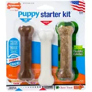 Nylabone Puppy Starter Kit Multi-Stage Teething Bones Chew Treats for Dogs