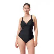 Speedo Womens Shaping Cross Knot One Piece - Black - 44