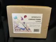 Greenco Painting Canvas Panels 8x10 12 Pack Ret $50