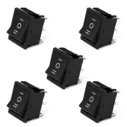 5Pcs AC 15A/250V 20A/125V On/Off/On Boat Rocker Switches, DPDT 6Pin 3 Position B
