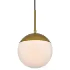Elegant Lighting LD6026 Eclipse 8"W Mini Pendant - Brass