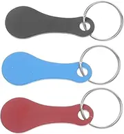 [VILLFUL] 3pcs Alloy Keychain Token for Shopping Carts Convenient and Coin Keyring for Supermarkets and Public Trolleys Secure Attachment for Easy Access