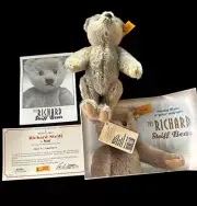 Steiff DANBURY MINT RICHARD 8" MOHAIR TEDDY BEAR 667640 RARE! NOS 2003