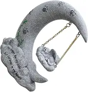 Generic Moon Cat Memorial Stone Pet Memorial Monument Cat Statue for Home Garden