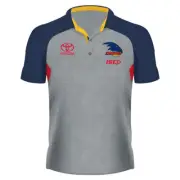 Adelaide Crows Alternate Polo Size Small Light Marle/Navy/Red AFL ISC 18