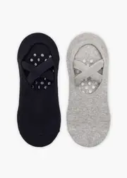 [Taking Shape] Taking Shape 2 Pack Non Slip Grip Cotton Socks in Multi - Women's Accessories Multi