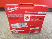 Milwaukee 48-22-9008 SAE & Metric 3/8" Drive 56pc Ratchet & Socket Set - NIB