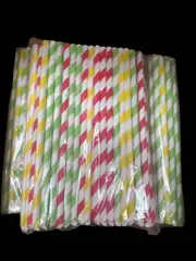 210mm Colourful Striped Paper Straw 2000pc/ctn