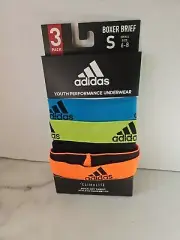 Brand New Boys Adidas Climate Youth Performance Underware Boxer Briefs Sz 6-8