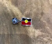 Australian Aboriginal / Indigenous Flag 925 Sterling Silver Charm Pandora