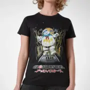 Ghostbusters Stay Puft Kanji Attack Women's T-Shirt - Black
