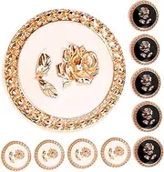 LIGIGWASH 10Pcs Vintage Decorative Buttons for Sewing Elegant Coat Button Design for DIY Craft Projects for Clothing Decor