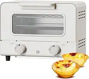 10L Mini Oven, Countertop Toaster with 0-230 ℃ Adjustable Temperature and 60Min Timer, Electric Cooker with 2 Knobs and Indicator Light, for Baking Cooking Roasting Grilling