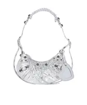 Balenciaga Le Cagole Zip-Up Shoulder Bag One size silver