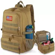 Tactical Double Deck Cooler Backpack for Men,Large Lunch Backpack with 2 Comp...