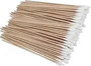 Baluue 600pcs/6 Packs Pet Cleaning Swabs Cotton Swabs Single Head Wooden Stick for Pet Ear Cleaning