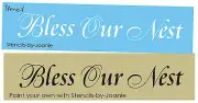 Joanie Stencil Bless Our Nest Country Family Home Cabin Garden Easy DIY Signs
