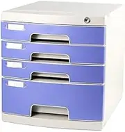 VUCICA Desktop File Cabinet, Multi-Layer Drawer Cabinet, Information Cabinet, with Lock and Blank Label, File Classification Management and Storage (Size : Medium4-Layers)