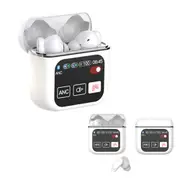 Bluetooth 5.4 Wireless Earbuds Stereo Bass Headphones With Touch Screen-White
