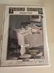 VINTAGE DAMASK Rose Table Mates Collection Tablecloth