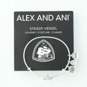 New ALEX AND ANI Steady Vessel Bangle Charm Bracelet Adjustable Nautical Ship