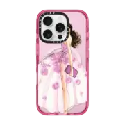 iPhone 16 Pro Impact Case MagSafe Compatible A Rose is a Rose (Fashion Illustration Transparent Phone Case)