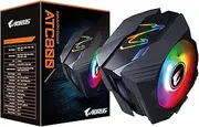 AORUS ATC800 CPU Cooler Smart RGB Functions, Dual 120mm High Airfllow Optimized Fans, 6X High Performance Copper Heatpipes, Maximum Surface Area Heatpipe Direct Touch Technology GP-ATC800
