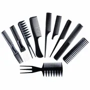 10Pcs Per Set Beauty Salon Hair Styling Hairdressing Plastic Barbers Brush Combs Set