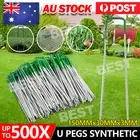 Primeturf Synthetic Artificial Grass Pins Fake Lawn Turf Weed Mat U Pegs Weedmat