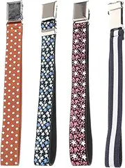 [OFFSCH] 4 Pack Kids Elastic Belts Boys and Girls Adjustable Stretchy Waist Belts for Toddlers Chic Fashion Accessory Belts