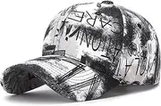 [HAMKVBPR] Baseball Cap Unisex Personalised Baseball Cap Universal Street Painted Sun Hat Hat Outdoor Sports Hat(Black)