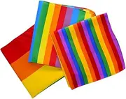 [BBTDIN] Rainbow Square Scarf Rainbow Bandanas Pride Day Wristband Rainbow Pride Stripes Headscarf JHP22