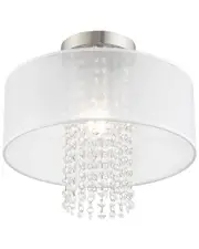Livex Bella Vista 1-Light Brushed Nickel Ceiling Mount