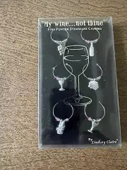 My Wine Not Thine Fine Pewter Stemware Charms, new unopened 6 charms.