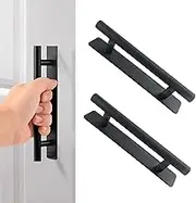2PCS Self-Stick Instant Cabinet Drawer Door Handles - Easy Installation, Modern Design & Durable - Perfect for Cabinets, Drawers, and More (Black.)