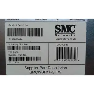 SMC NETWORKS SMCWBR14-G wifi分享器 wifi 分享器 無線網路分享器 路由器 無線網路 寬頻
