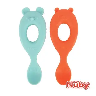 【Nuby】NUBY幼兒學習圓柄湯匙(二入組)