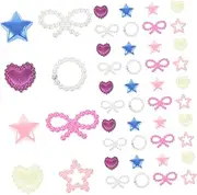 WOONEKY 1 Pack Flatback Pearl Charms for Nail Art Crafts Mix of Elegant Imitation Pearl Embellishments for DIY Projects and Creative Decorations