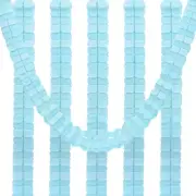 6Pcs 9.8ft Four-Leaf Paper Flower Garland Hanging Streamers, Light Blue