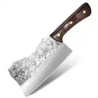 Butcher Knife Hand Forged Meat Vegetable Cleaver High Carbon Steel Hunting Knife