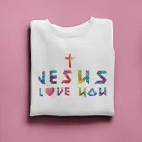 在飛比找蝦皮購物優惠-基督教T恤福音潮衣-抗寒大學T恤-JESUS LOVE YO